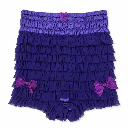 High Waisted Black Ruffled Y2K Bloomer Shorts